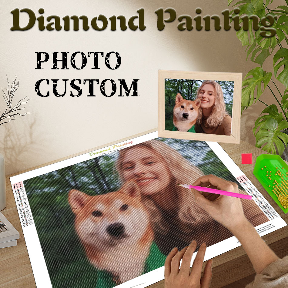 Resin Art Wallpaper - Lukisan Berlian PhotoCustom, Ciptakan Seni Dinding,