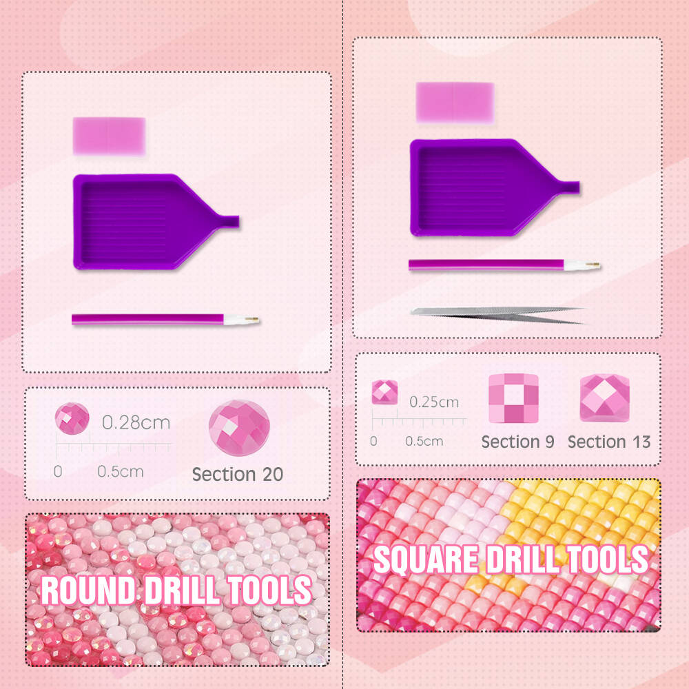 HUACAN 5D Diamond Mosaic Lukis - Resin Art Rose ulasan dan harga