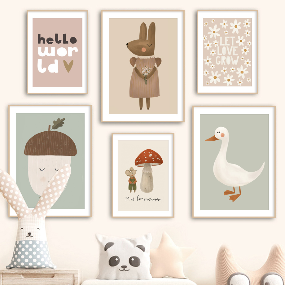 Poster Retro Nordik dan Gambar - Resin Art Baby ulasan dan harga