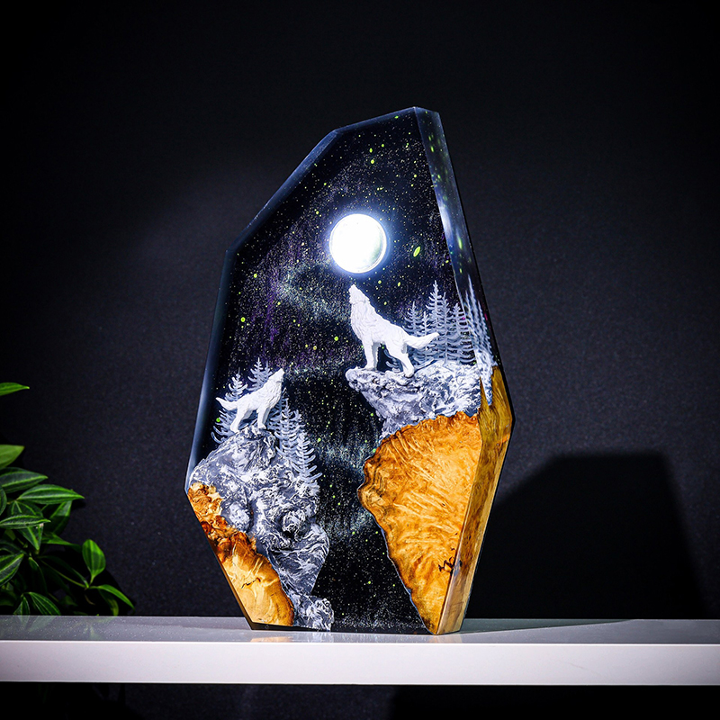 Lampu Meja Resin Figur Hewan A - Resin Art Baby ulasan dan harga